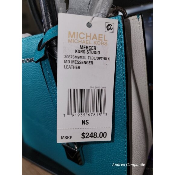 Michael Kors Mercer Pebbled Leather Crossbody Bag - Picture 14 of 14